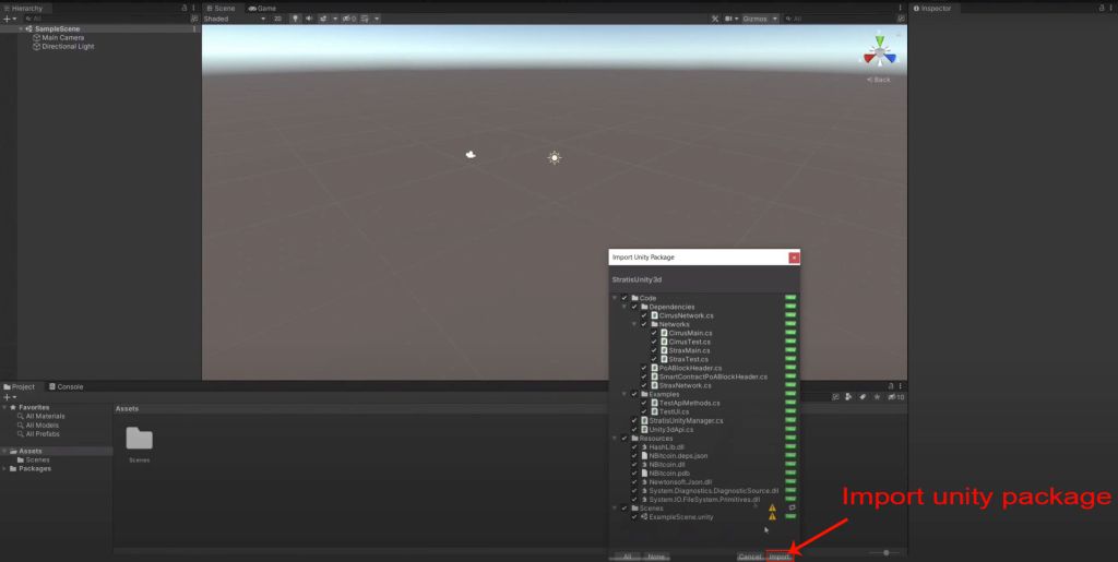 How to create a Stratis Blockchain using C# scripts in Unity3D